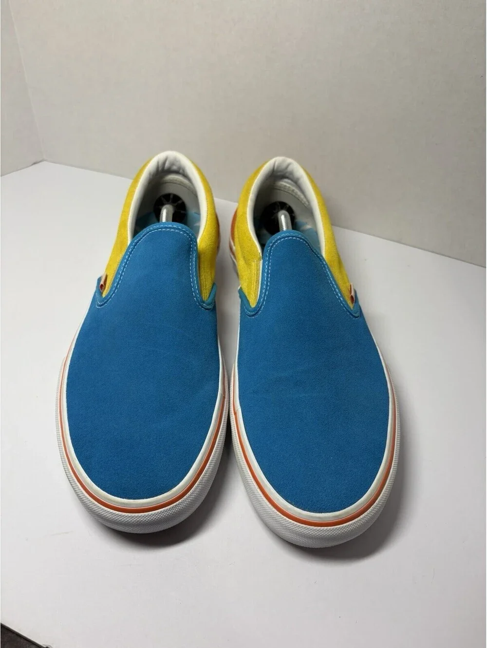 VANS X The Simpsons Blue-Yellow-Orange Bart Slip On Pro Size 13 M EUC